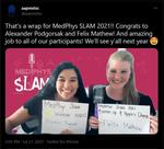 Felix Mathew wins People's Choice Award at the 2021 AAPM Slam Competition!